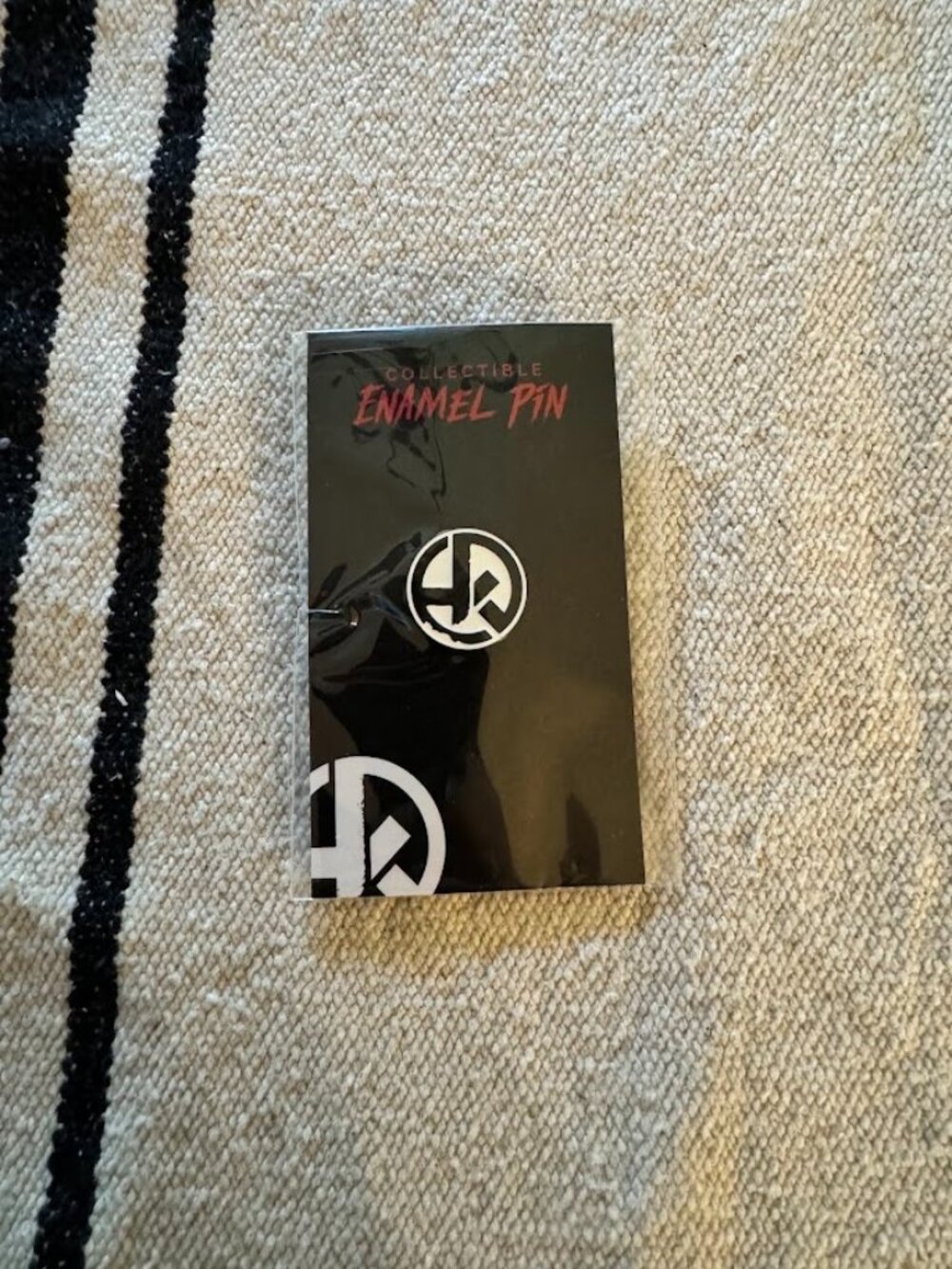 Hunt A Killer Collectable Black & White Logo Enamel Pin